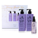 Plaukų priežiūros priemonių rinkinys šviesiems plaukams Saphira Glossy Blonde Trio