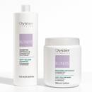 Geltoną plaukų atspalvį neutralizuojantis rinkinys Oyster Blondye Anti-Yellow
