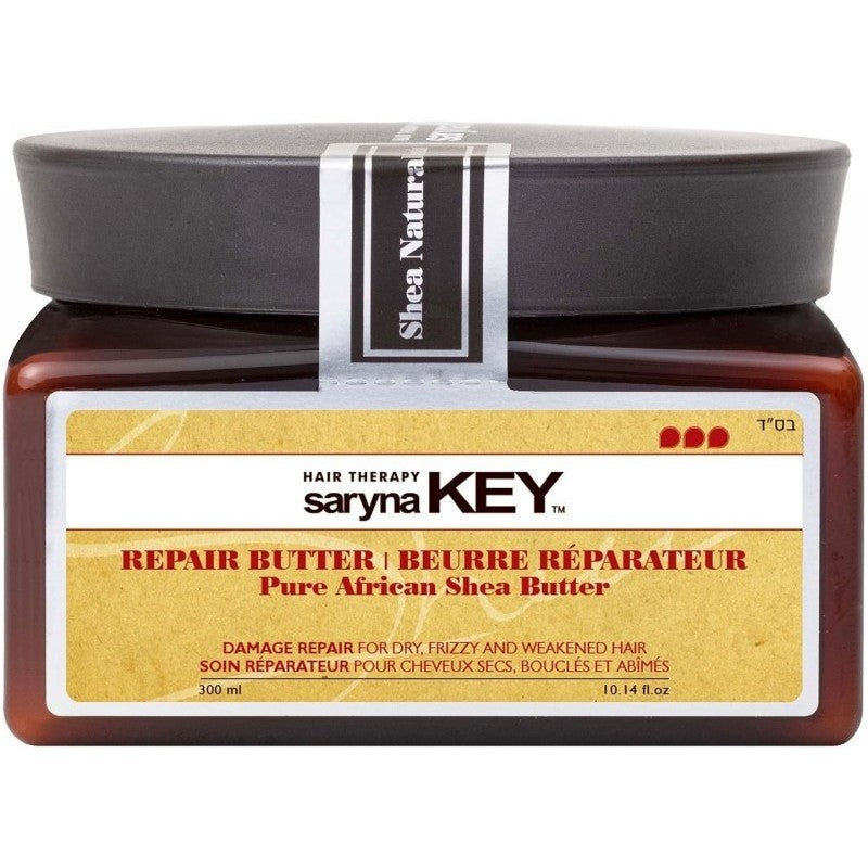 Pažeistų plaukų priežiūros rinkinys Saryna KEY Damage Repair Pure African Shea, su taukmedžio sviestu