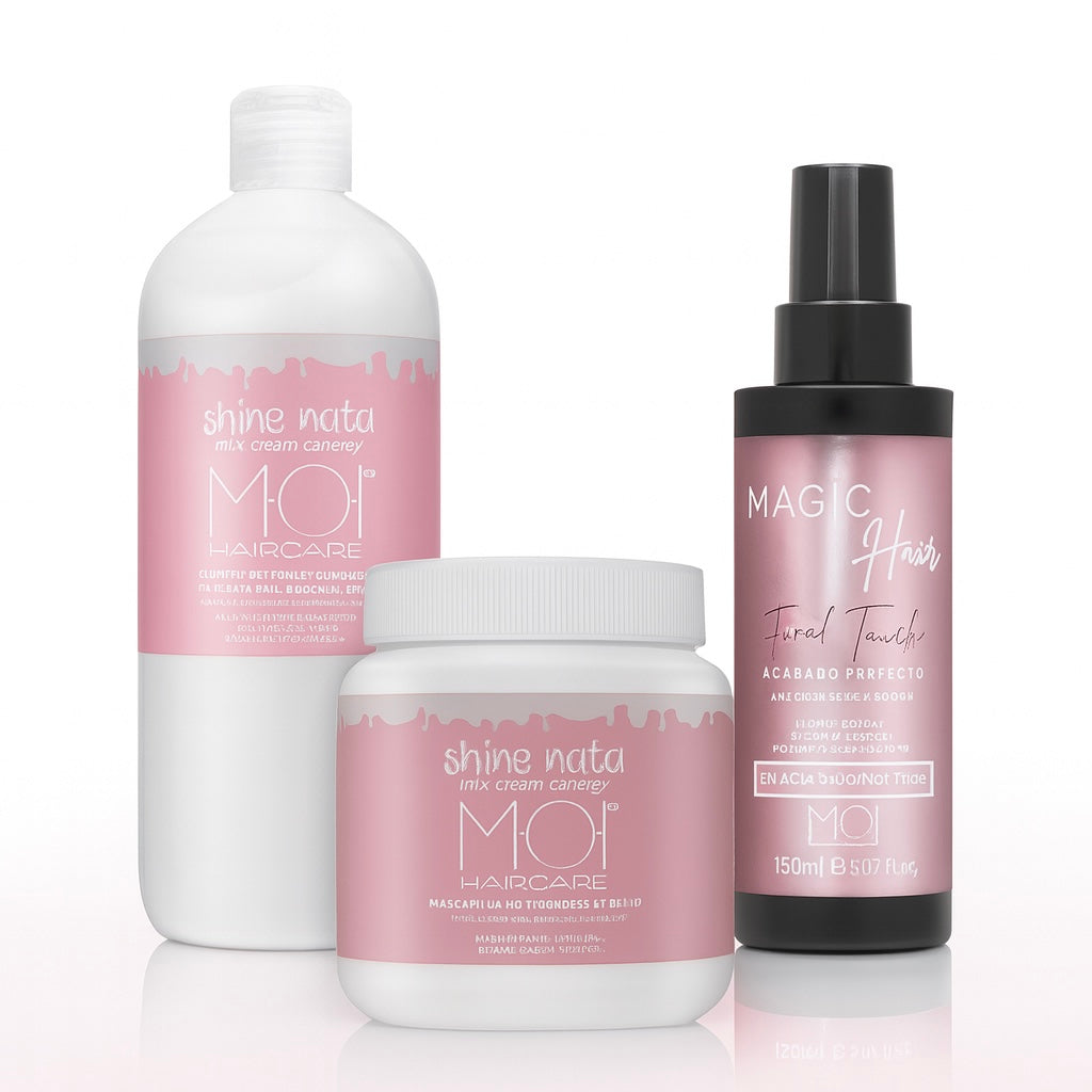 Plaukų žvilgesio ir atstatymo rinkinys „Shine Cream + Magic Hair“ – maksimalus spindesys ir šilkinis švelnumas